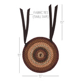 Brick Raven Braided Chair Pad