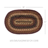 Brick Raven Braided Oval Placemat - Set of 6