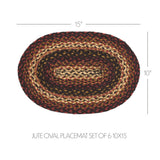 Brick Raven Braided Oval Placemat - Set of 6