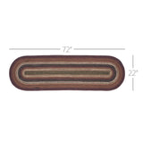 Brick Raven Collection Braided Rugs - Oval