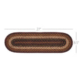 Brick Raven Collection Braided Rugs - Oval