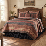 Brick Raven Patchwork Quilt in a farmhouse bedroom