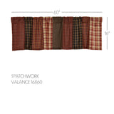 Brick Raven Patchwork Valance-Lange General Store