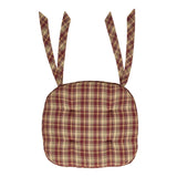 Brick Raven Plaid Chair Pad-Lange General Store