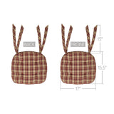 Brick Raven Plaid Chair Pad-Lange General Store