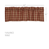 Brick Raven Plaid Valance