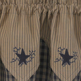 Bridgeton Navy Star Point Valance-Lange General Store