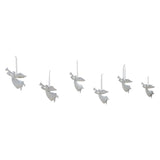 Brushed Metal Angel Ornament Set of 6-Lange General Store