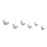 Brushed Metal Bird Ornament Set of 6-Lange General Store