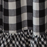 Buffalo Black and White Check Ruffled Shower Curtain-Lange General Store