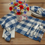 Buffalo Blue Check Yarn Placemats-Lange General Store
