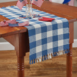 Buffalo Blue Check Yarn Table Runners-Lange General Store