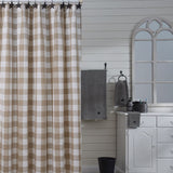 Buffalo Natural Check Shower Curtain-Lange General Store