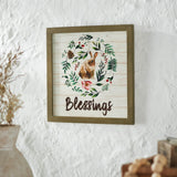 Bunny Hop Blessings Bunny & Wreath Wall Sign-Lange General Store