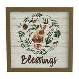 Bunny Hop Blessings Bunny & Wreath Wall Sign-Lange General Store