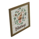 Bunny Hop Blessings Bunny & Wreath Wall Sign-Lange General Store