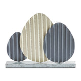 Bunny Hop Corrugated 3 Metal Eggs w/ Base-Lange General Store