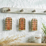Bunny Hop Green Check Tag Ornament-Lange General Store