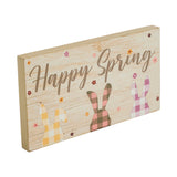 Bunny Hop Happy Spring 3 Bunnies Wall Sign w/ Twine-Lange General Store