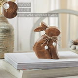Bunny Hop Wooden Bunny w/ Pearl Beads 4.25x5.5-Lange General Store