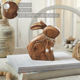 Bunny Hop Wooden Bunny w/ Pearl Beads 6x7.25-Lange General Store