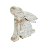 Bunny Hop Wooden Sitting Bunny Looking Up w/ Pearl Beads 8x7.5-Lange General Store