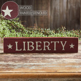Burgundy Liberty Wooden Sign-Lange General Store
