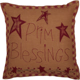 Ninepatch Star Prim Blessings Pillow 12"-Lange General Store