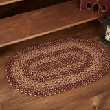 Burgundy Tan Collection Jute Rugs - Oval - Lange General Store