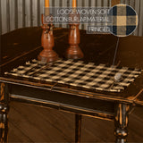 Burlap Black and Tan Check Placemats - Set of 6-Lange General Store
