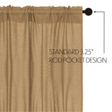 Burlap Natural Extra Long Panel Curtain-Lange General Store