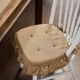 Burlap Natural Ruffled Chair Pad-Lange General Store
