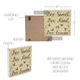 Buzzy Bees Bee Sweet, Bee Kind, or Bee Leavin! Block Sign-Lange General Store