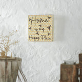 Buzzy Bees Home Is My Happy Place Block Sign-Lange General Store