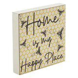 Buzzy Bees Home Is My Happy Place Block Sign-Lange General Store