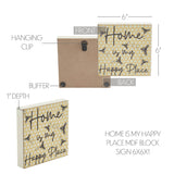 Buzzy Bees Home Is My Happy Place Block Sign-Lange General Store
