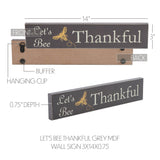 Buzzy Bees Let's Bee Thankful Grey Wall Sign-Lange General Store