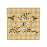 Buzzy Bees Me & My Honey Block Sign-Lange General Store