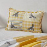 Buzzy Bees Patchwork Bee Pillow-Lange General Store