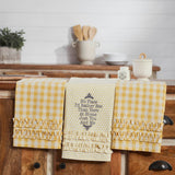 Buzzy Bees Ruffled Tea Towel Set of 3-Lange General Store
