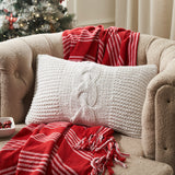 Cable Knit Sweater Pillow White-Lange General Store