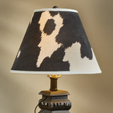 Cambridge Black Lantern Lamp with Holstein Shade