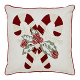 Candy Cane & Holly Pillow-Lange General Store