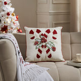 Candy Cane & Holly Pillow-Lange General Store