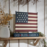 Canvas American Flag on Blue Base Decor-Lange General Store