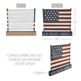 Canvas American Flag on Blue Base Decor-Lange General Store