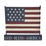 Canvas American Flag on Blue Base Decor-Lange General Store