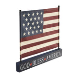Canvas American Flag on Blue Base Decor-Lange General Store