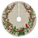 Cardinal Holly Tree Skirt 48-Lange General Store