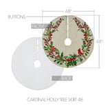 Cardinal Holly Tree Skirt 48-Lange General Store
